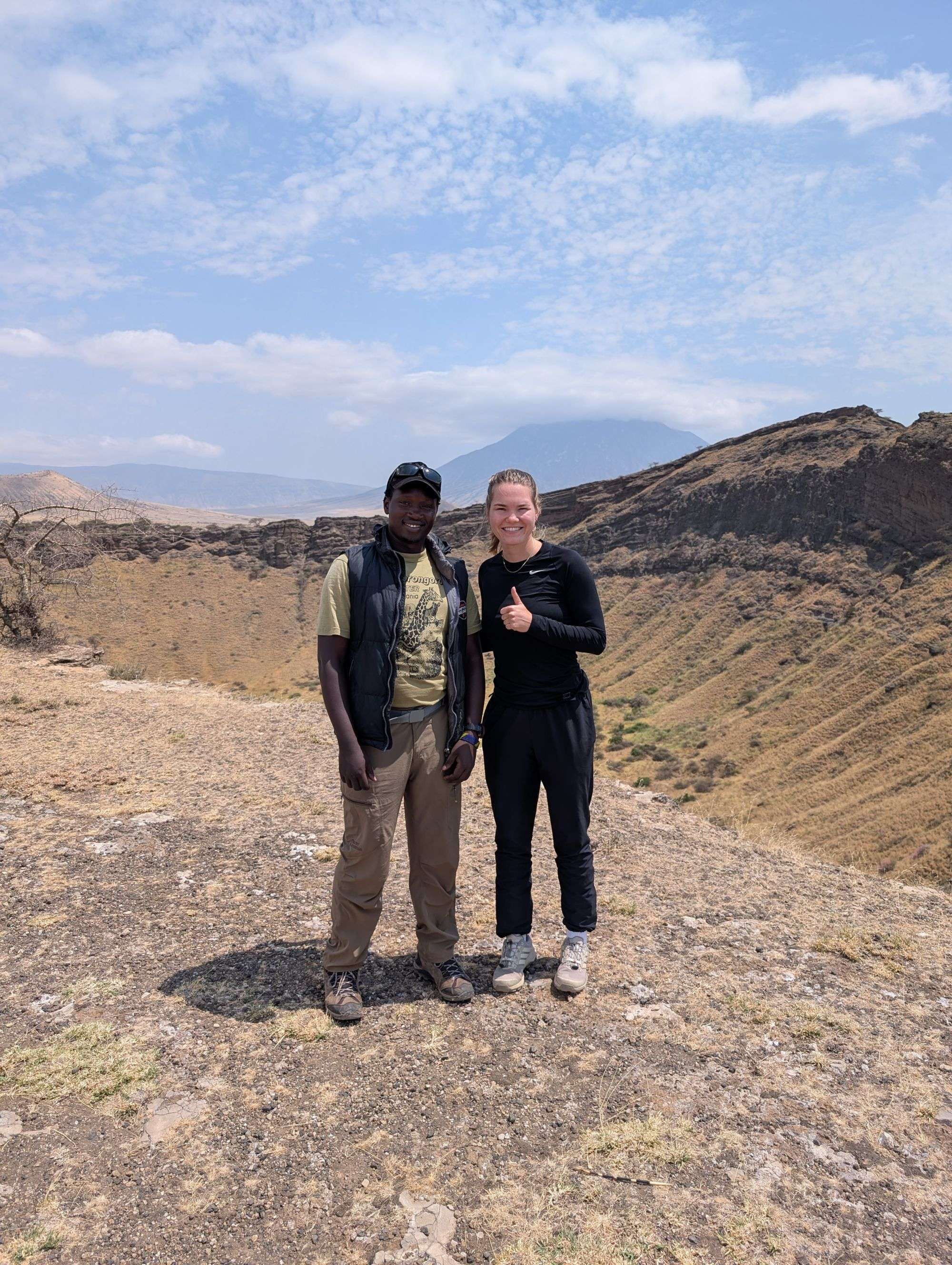 Serengeti Budget Safari guide with a guest at Ngorongoro